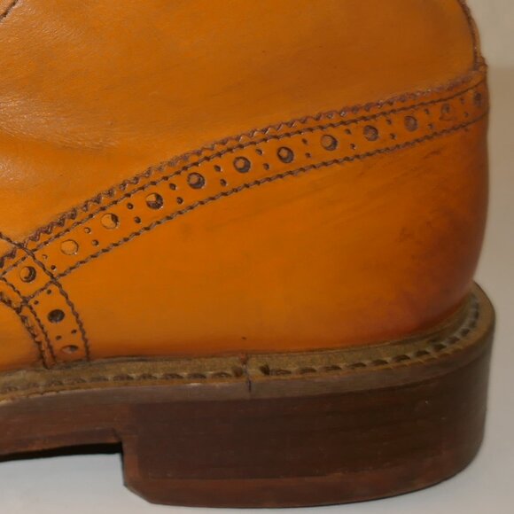Mr. B's Gentlemen's Boutique for Aldo Men's EU 43 US 10 Tan Wingtip Ankle Boots - Picture 12 of 16